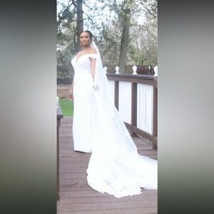 Wedding dress with veil